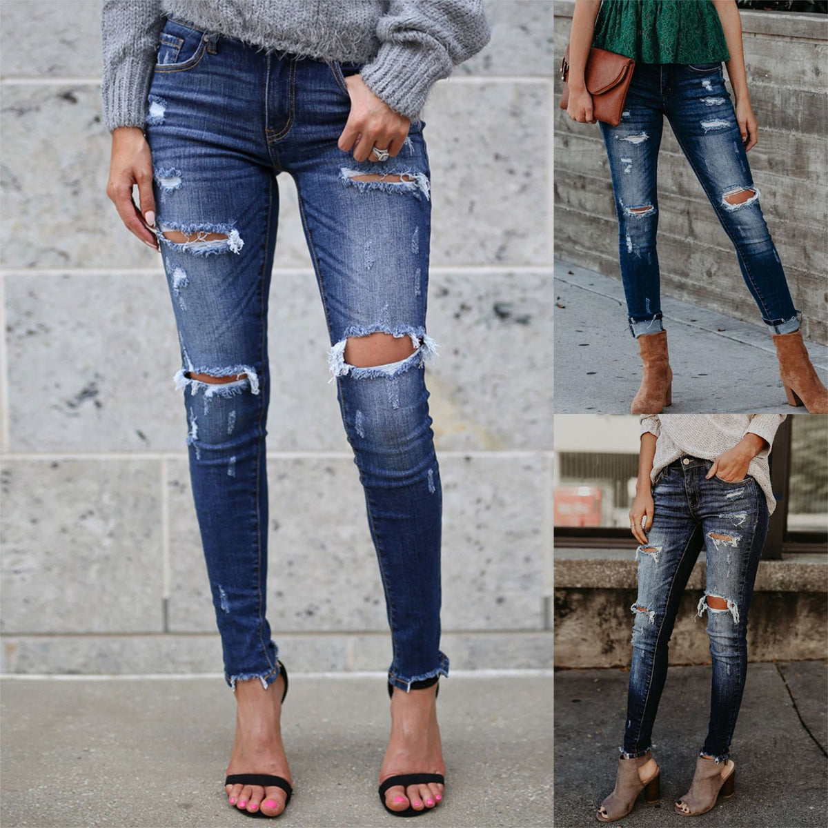 BackUpMyFilesNow® ladies' chic denim trousers featuring a stylish fit and classic blue denim fabric.