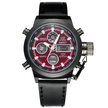 Retro minimalist stylish business casual sports electronic men's watch by My Store