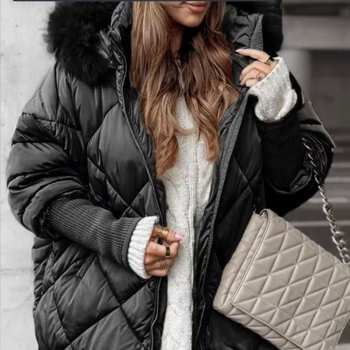 Winter hooded clothing cardigan coat by My Store in a warm, layered design