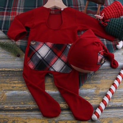 Men and women children’s Christmas photography clothing studio props on display