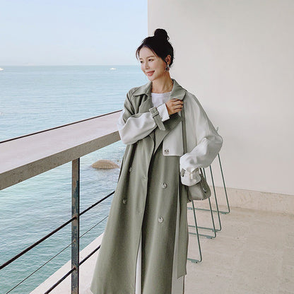 Women's contrasting mid-length trench coat by My Store