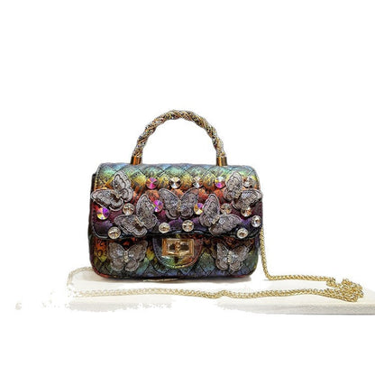 Fashionable single-shoulder crossbody bag with diamond pattern, My Store