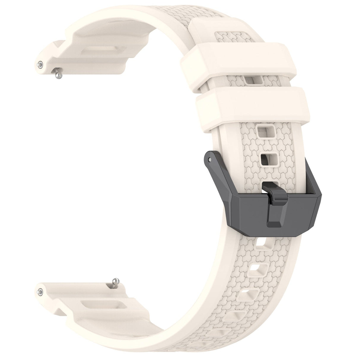 Silicone Garmin watch strap, breathable sports band in black with textured design