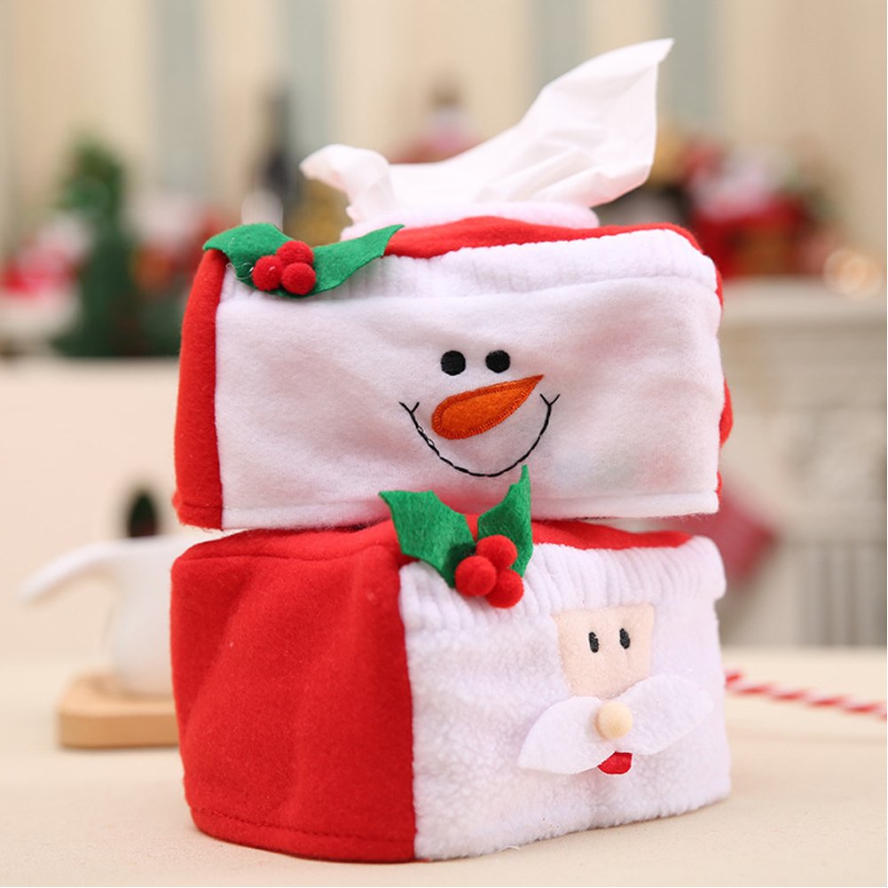 Large Christmas tissue box decoration with festive holiday design by My Store