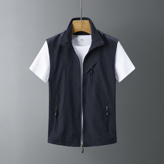 Men's Outdoor Casual Rabbit Fur Vest Waistcoat Coat
