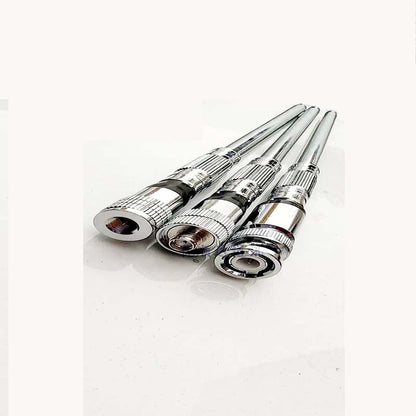 Lengthened folding telescopic antenna for handheld aviation frequency transceiver
