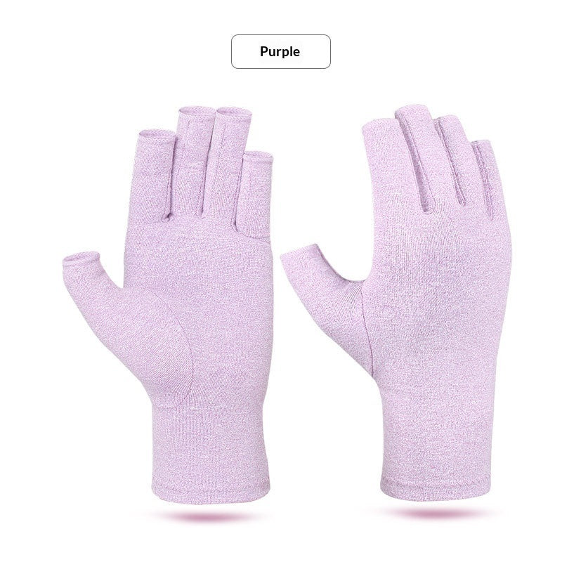 Black fingerless pressure-resistant fitness gloves with padded palms and wrist support