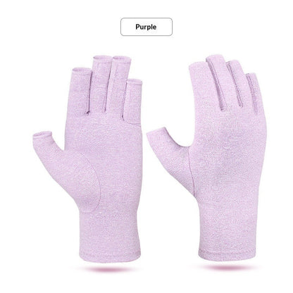 Black fingerless pressure-resistant fitness gloves with padded palms and wrist support