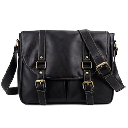 Retro men's shoulder crossbody bag in vintage style with adjustable strap and compact design
