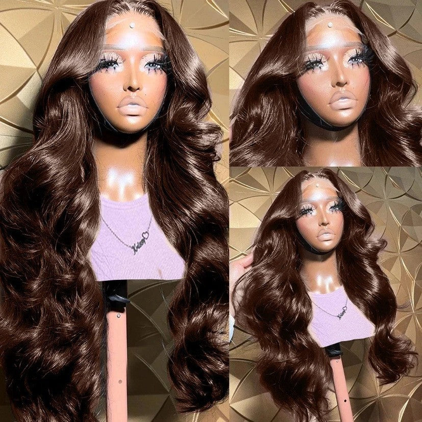 Women's mid-length large wave long curly front lace wig by My Store