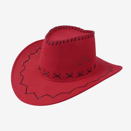 Men's and women's wide-brimmed Xinjiang felt cowboy hats with velvet surface for sun protection