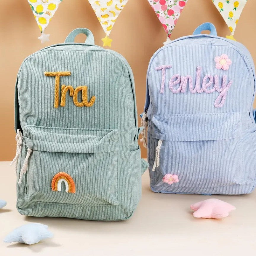 Customisable velour fabric large capacity backpack in a spacious design by My Store