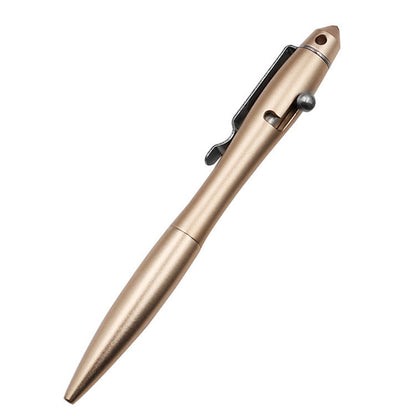 Outdoor self-defense writing pen with tungsten steel head and glass breaker tip