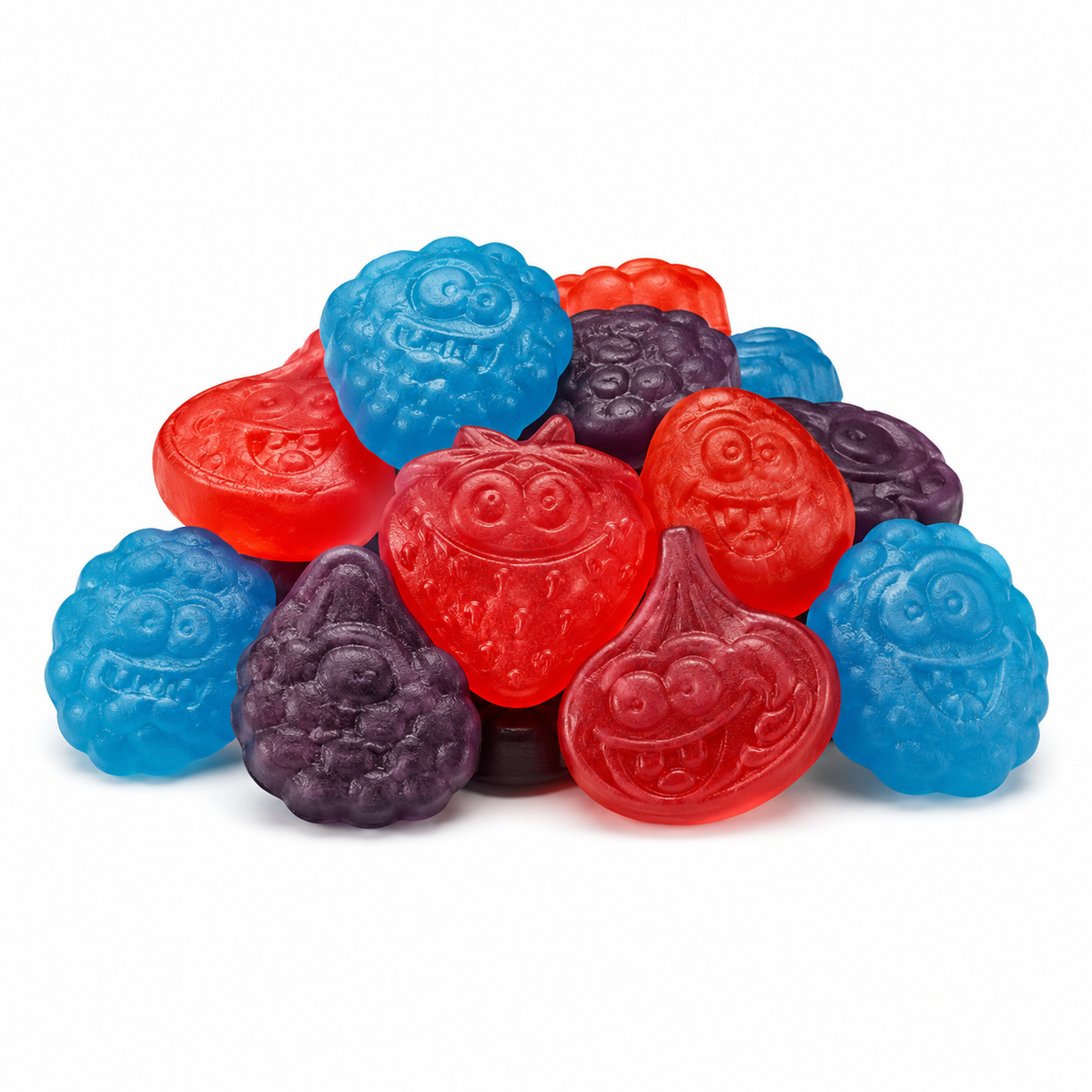 Assorted Jolly Rancher Gummies in a bulk value bag, featuring vibrant berry flavors from Candy In Bulk.