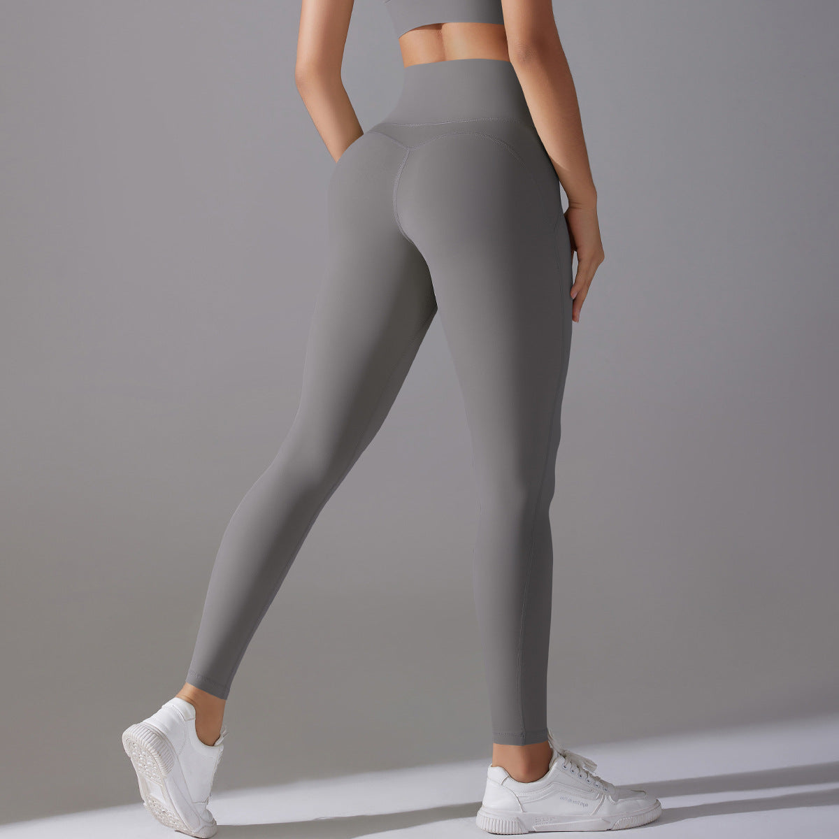 High-waist hip-lift nude-feel hot pants yoga pants for women in a sleek, sculpting design