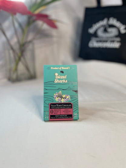 Six Island Sharks Chocolate Hawai'i Inclusion Bars in a variety of flavors, showcasing colorful packaging and assorted chocolate treats.