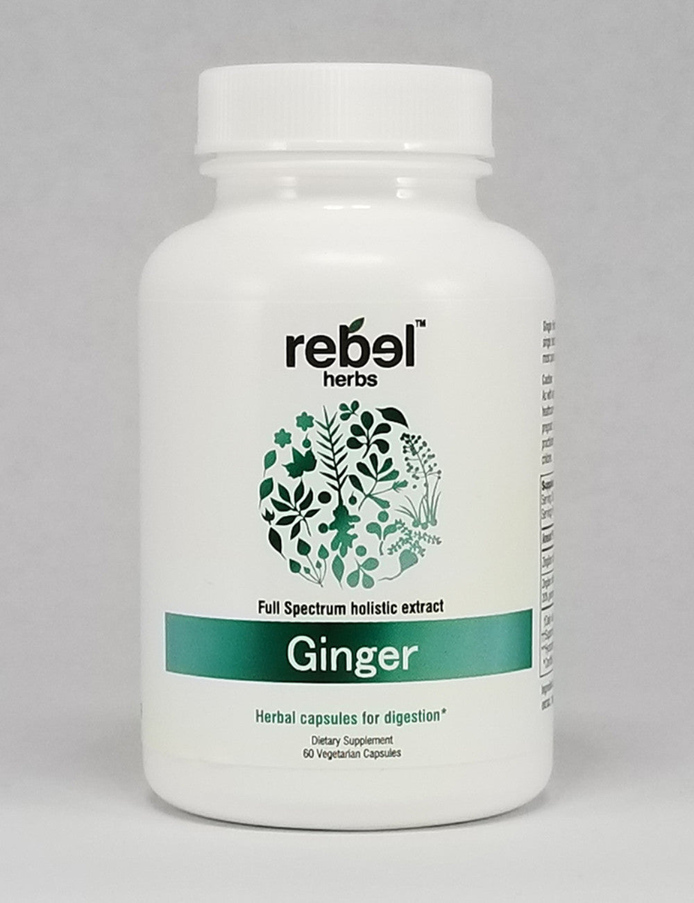 BackUpMyFilesNow® women's health ginger capsules in a bottle, showcasing the supplement packaging and capsules inside.