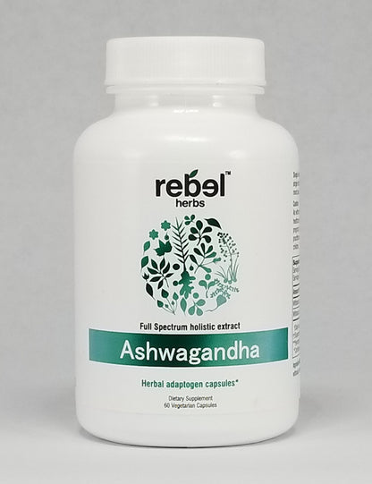 Ashwagandha capsules for stress relief in a bottle, natural supplement by BACKUPMYFILESNOW® shown on a white background.