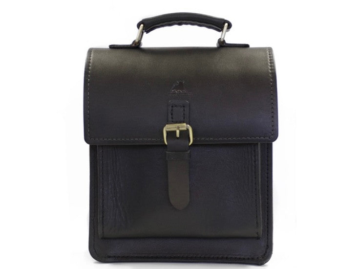 Handcrafted leather BLCO® Travel Pouch with a sleek satchel case design from Bueno Leather Co.