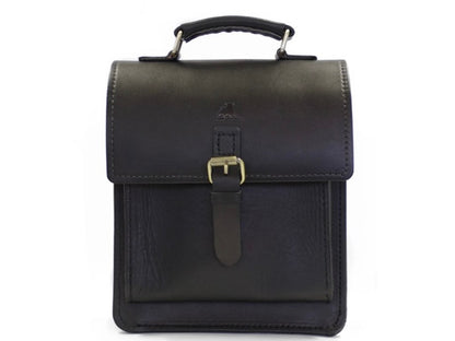 Handcrafted leather BLCO® Travel Pouch with a sleek satchel case design from Bueno Leather Co.