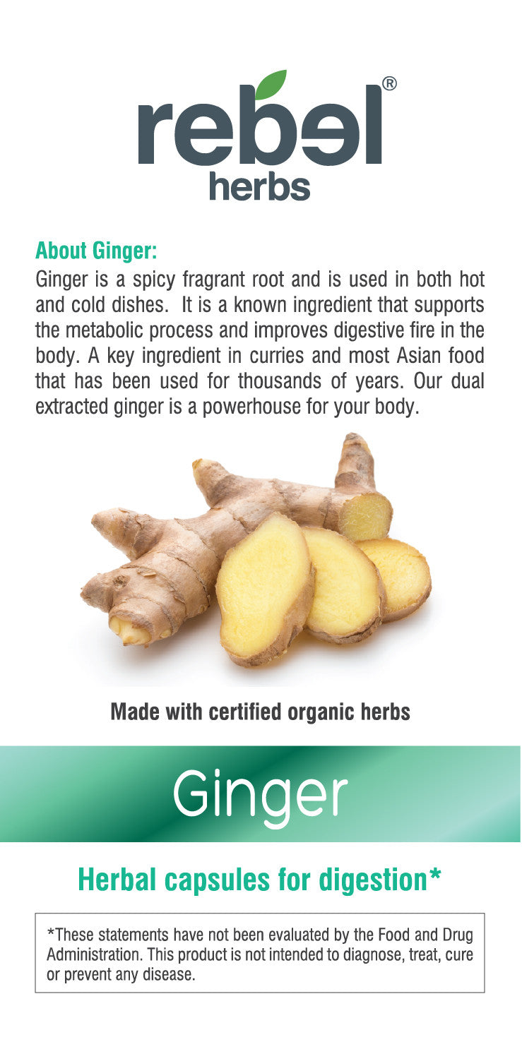 BackUPMYFILESNOW® ginger capsules for women's health, showing the supplement bottle with capsules inside.