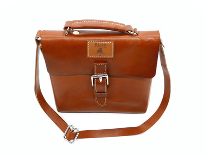 Bueno Leather Co. BLCO® Satchel Mini, a compact handcrafted leather travel pouch with a sleek design.