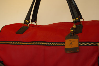 Luxury leather BLCO® Duffle Bag XL-LUX by Bueno Leather Co., handcrafted with spacious design and premium leather details.