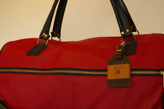 Luxury leather BLCO® Duffle Bag XL-LUX by Bueno Leather Co., handcrafted with spacious design and premium leather details.
