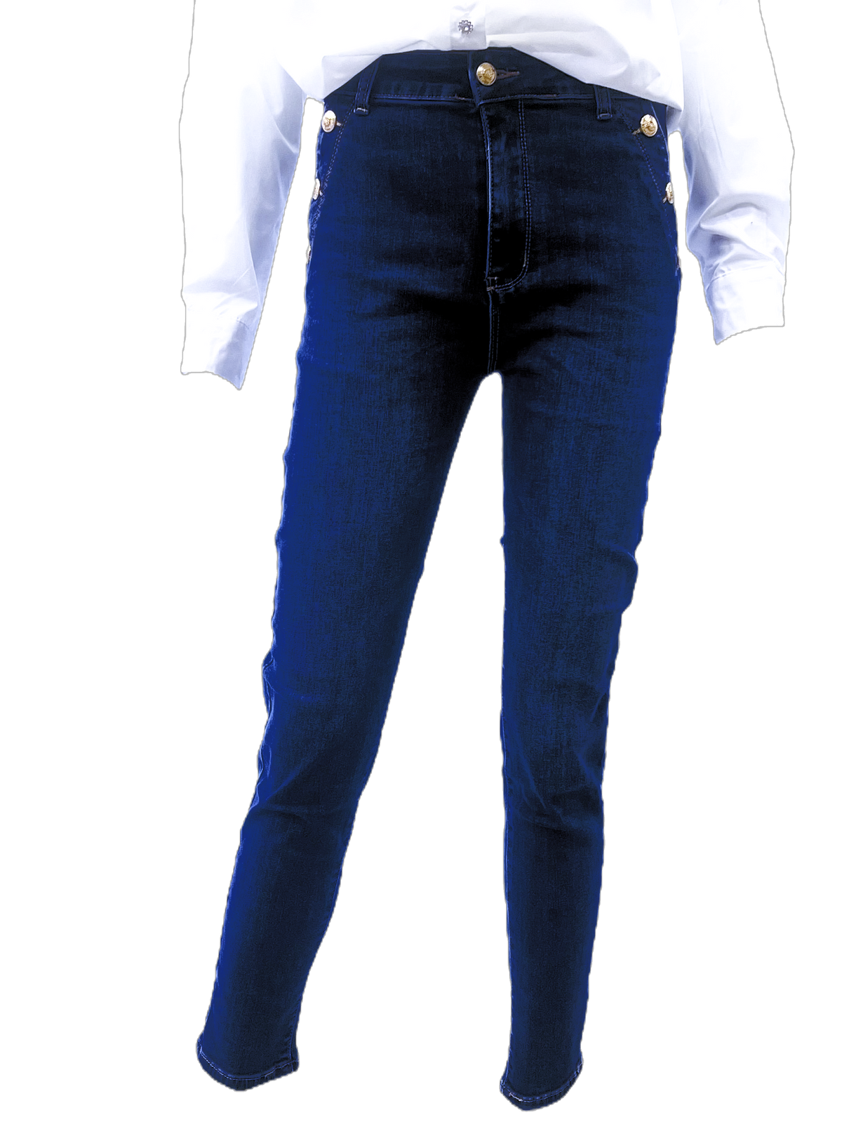 Slim fit push-up jeans by Atelier Evezet Arapakou, casual wear with a fitted style and classic denim appearance.