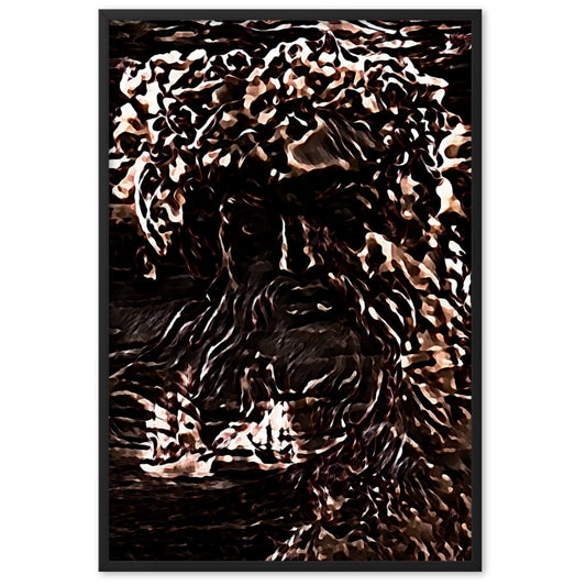 WHEN POSEIDON ASKED THE WAVES TO DANCE TALE Framed Poster