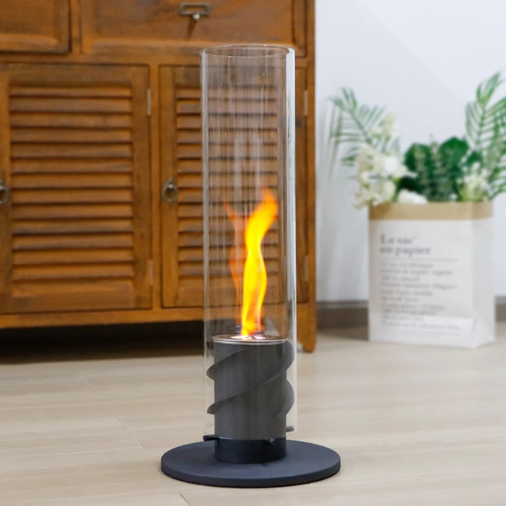Outdoor tabletop gel and ethanol fireplace by JHY DESIGN featuring a sleek, clean-burning bio ethanol flame for ambiance.