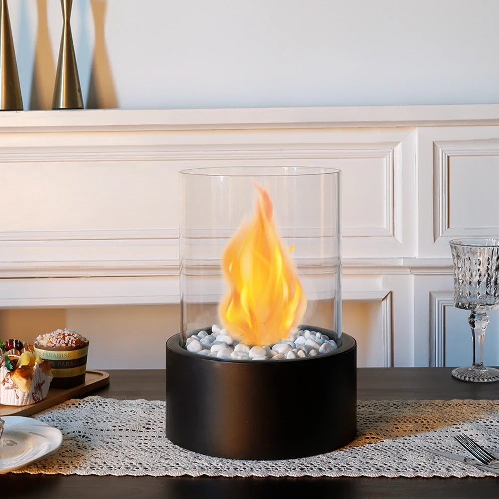 JHY DESIGN extra large portable tabletop fire bowl with bio ethanol, ventless gel and ethanol fireplace for indoor and outdoor use