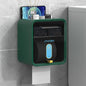White waterproof toilet paper holder by FLIPSTYLEZLLC for convenient toilet paper storage on bathroom wall