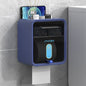 White waterproof toilet paper holder by FLIPSTYLEZLLC, designed for toilet paper storage and easy bathroom organization.