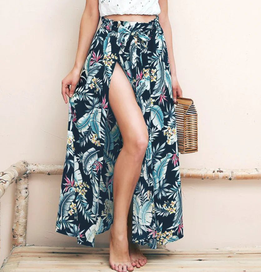 Floral Maxi Skirt, Bodycon Skirt, Midi Skirt - BACKUPMYFILESNOW