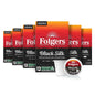 Six packs of Folgers Breakfast Blend Coffee Keurig K-Cup pods, mild roast, 10 pods per pack, ideal for breakfast brewing.