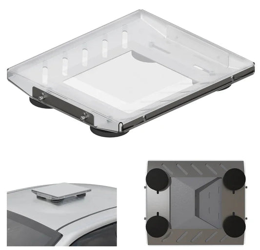 For Starlink Mini Magnetic Car Roof Bracket Transparent Protective Cover for No Drill Mount Kit Magnets Durable Waterproof White - BACKUPMYFILESNOW.COM®