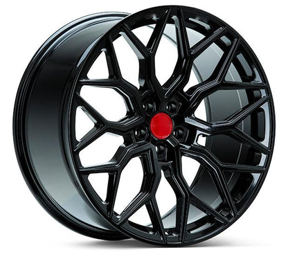 Set of four TESERY Apex Spider-Y forged wheels designed for Tesla Model 3, Y, and S with a sleek, high-performance style.
