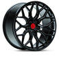 Set of four TESERY Apex Spider-Y forged wheels designed for Tesla Model 3, Y, and S with a sleek, high-performance style.
