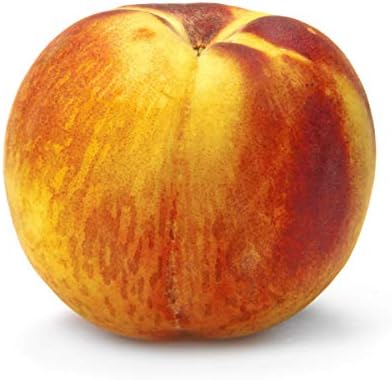 Fresh organic yellow peach, single ripe fruit with fuzzy skin and vibrant yellow color, ideal for healthy snacking.
