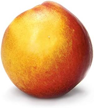 Bright yellow nectarine from Fresh Produce, showing smooth skin and ripe, juicy interior in close-up.