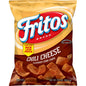 Fritos Corn Chips Chili Cheese flavored snack chips in a 9.25-ounce bag, showing crispy corn chips with chili cheese seasoning.