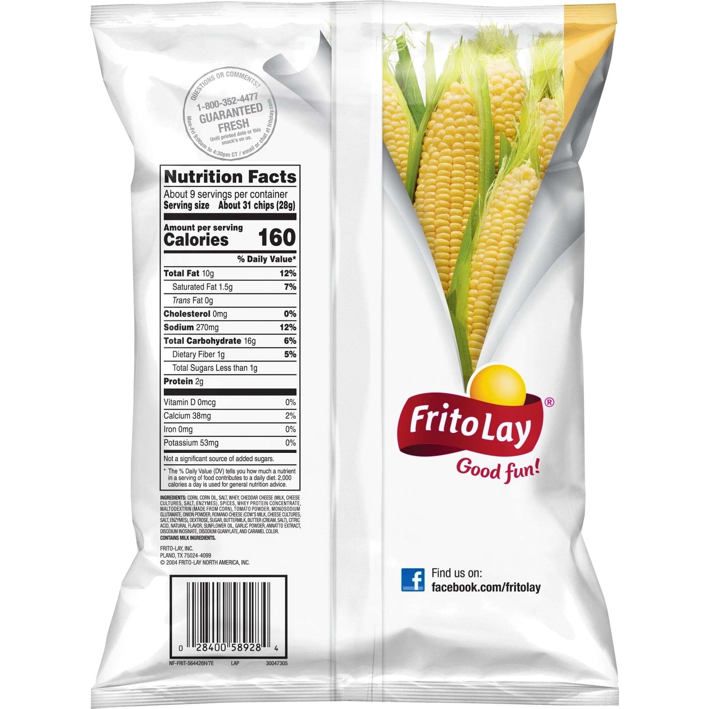 Fritos Corn Chips Chili Cheese flavored snack chips in a 9.25-ounce bag, showing crispy, golden corn chips with chili and cheese seasoning
