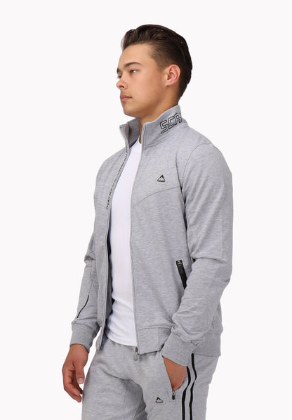 Men's SCR Sportswear All-Day Comfort full zip sweatshirt, front view, athletic-casual bomber jacket in a versatile design.