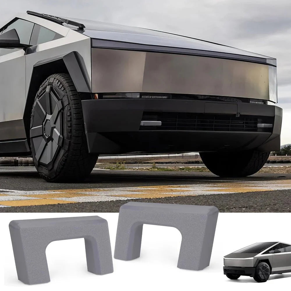 Pair of Tesery Official Tesla Cybertruck front tow hook covers, 2-piece set, designed for seamless fit and protection.
