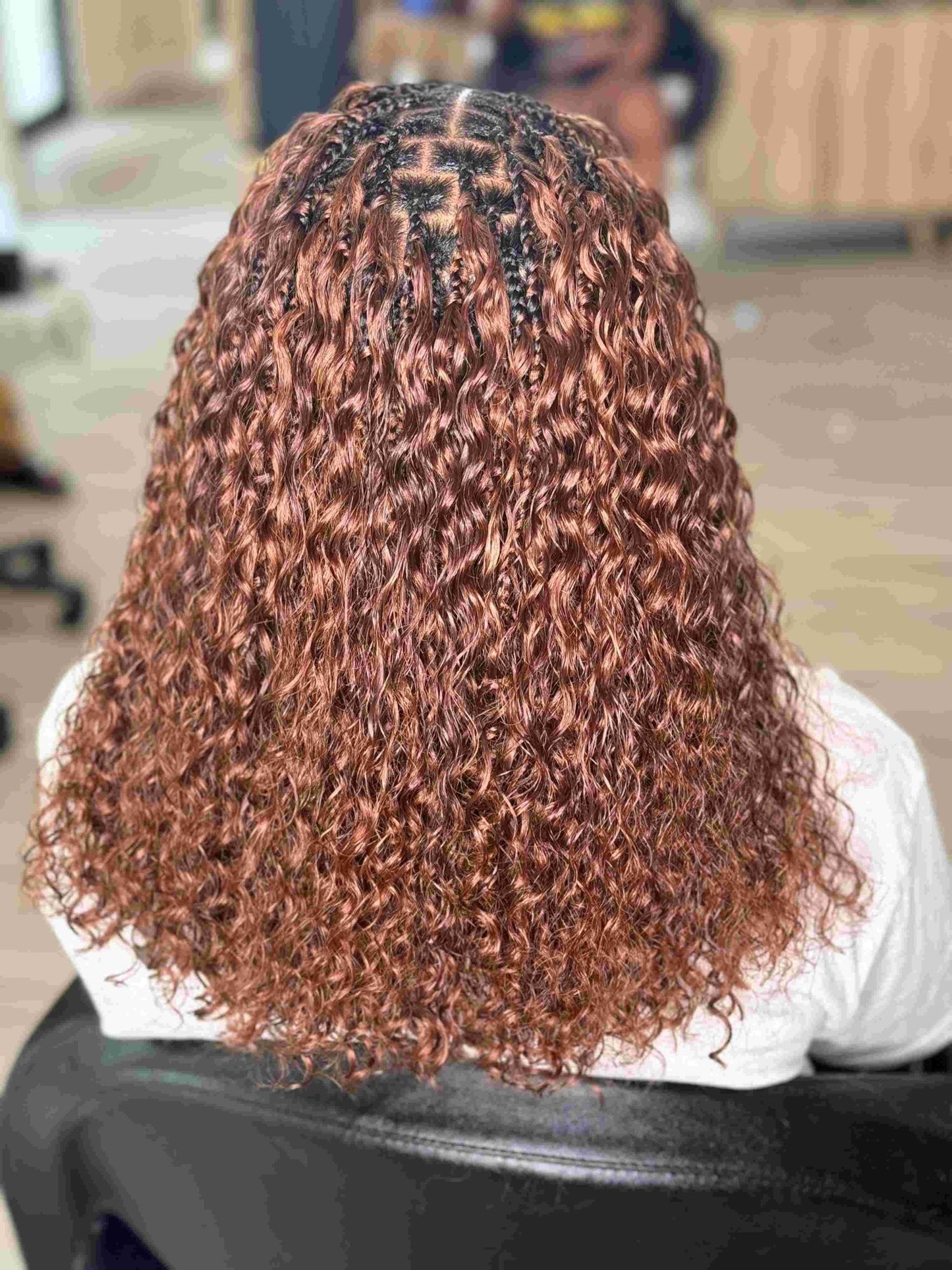 Fula Beauty Deep Wave Boho Hair in natural black, 12-inch length, showcasing soft, wavy texture and full volume.
