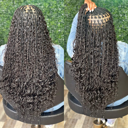 Fula Beauty Deep Wave Boho Hair in natural black, 12-inch length with soft, wavy texture displayed in the image.