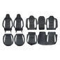 Full set of black leather seat covers for Tesla Cybertruck, 10-piece interior protection by Tesery Official Store