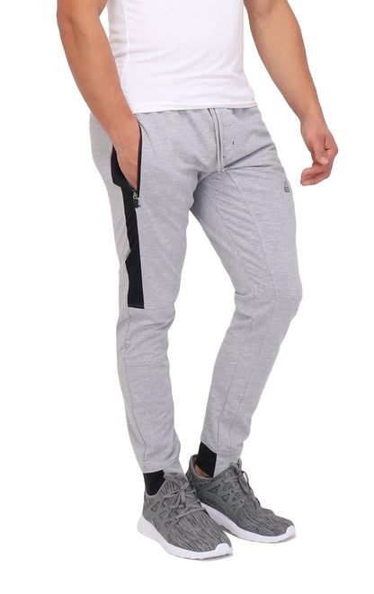 Men's Infinite Flex Tall Fit jogger sweatpants by SCR Sportswear, front view showing adjustable waistband and tapered fit.