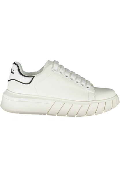 White women's GAELLE PARIS sport sneakers with breathable mesh and stylish design for active wear.